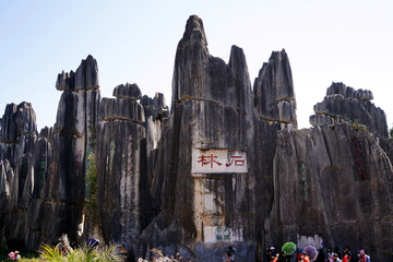 云南石林景区的标志