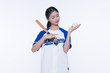女性棒球高清摄影图