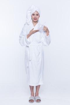 成人浴袍高清摄影图片