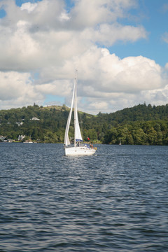 英国湖区自然公园水面帆船风光3