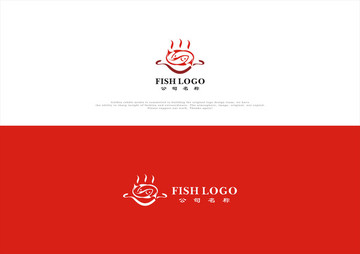 原创鱼餐饮logo
