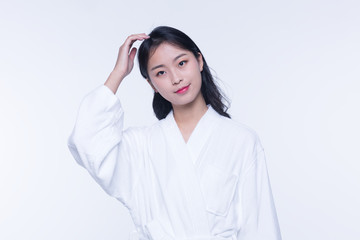 成人浴袍高清摄影图片