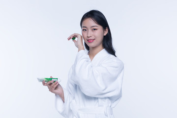 浴袍纯棉摄影图片