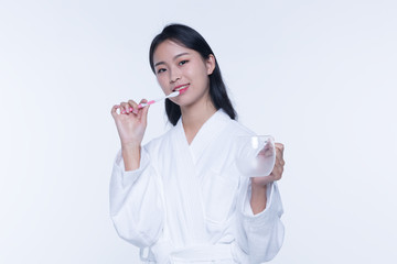 浴袍纯棉摄影图片
