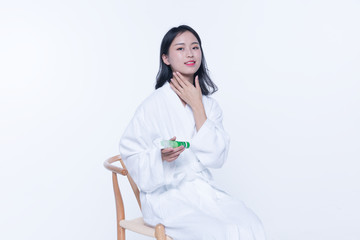 秋冬纯棉浴袍高清大图
