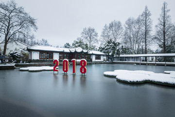 杭州郭庄雪景