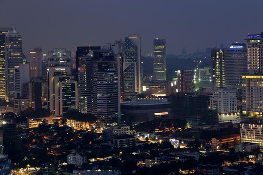 吉隆坡城市风光夜景