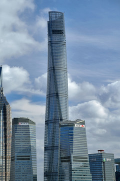 上海陆家嘴黄浦江外滩城市建筑风