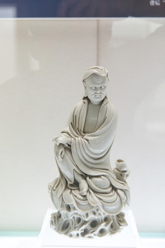 山西博物院明代德化窑达摩坐像