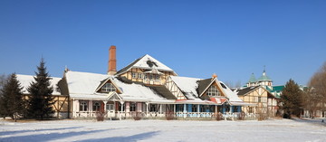 哈尔滨伏尔加庄园冬季雪景