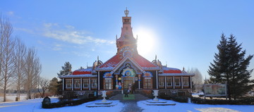 哈尔滨伏尔加庄园冬季雪景