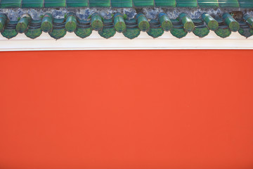 古典红墙绿瓦背景
