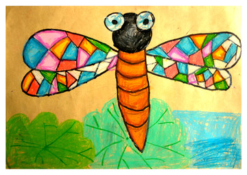 儿童画蜻蜓