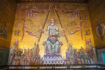 斯德哥尔摩市政厅海拉伦女王壁画