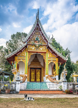 泰国清迈寺庙建筑风景