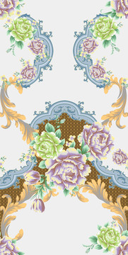 欧式花卉装饰纹样
