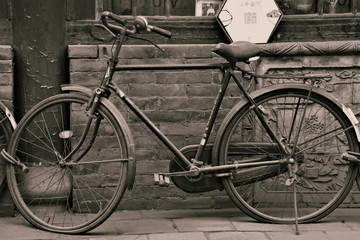 改革开放老旧自行车