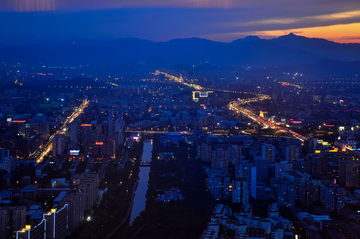 北京夜景俯瞰