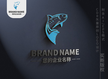 跳跃小鱼儿logo市场品牌标志