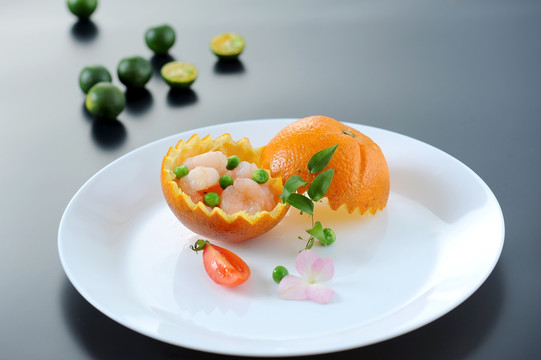 鲜橙虾仁
