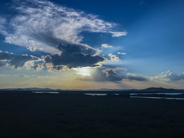 黄河九曲第一湾夕阳