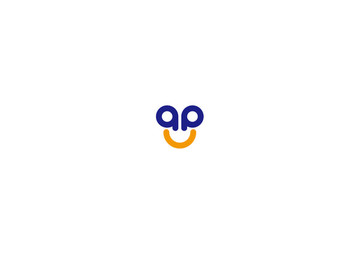 字母标志qp笑脸