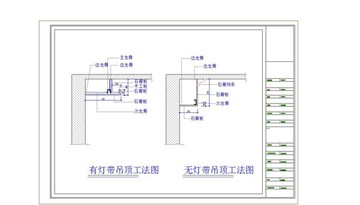 有灯带吊顶工法图