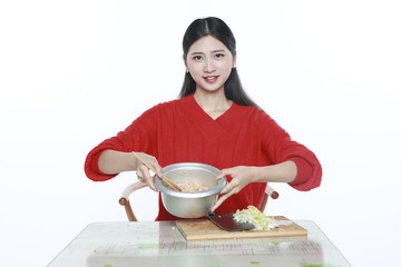  营养手工水饺摄影图片
