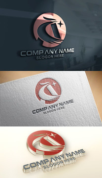 A字母凤凰集团公司logo设计