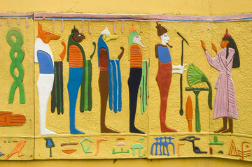 古埃及浮雕彩绘
