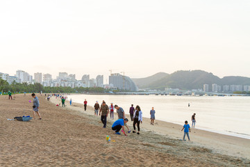 海南三亚湾海滩