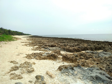 台湾垦丁砂岛贝壳砂海滩