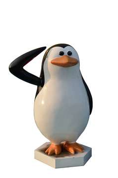 企鹅吉祥物雕像照片