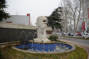 鱼尾狮喷泉
