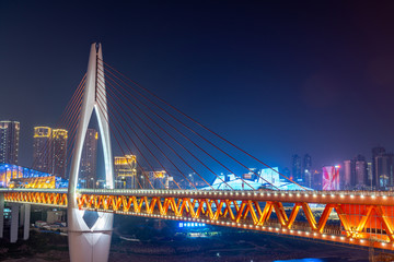 重庆千厮门大桥的风光