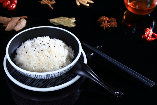 高端米饭拍摄