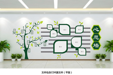 公司员工风采企业心愿成长文化墙