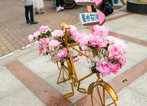 自行车装饰花