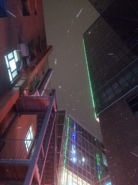 都市夜雪