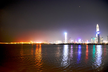 深圳湾建筑夜景