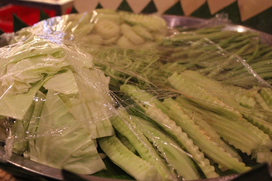 柬埔寨美食蔬菜沙拉黄瓜