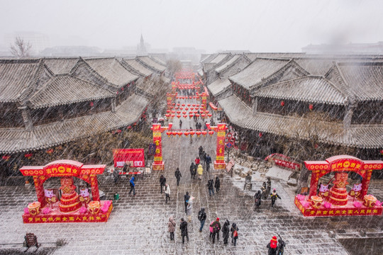 雪润青州古城