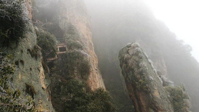 浙江金华浦江仙华山冬景