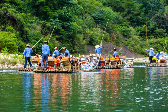 中国福建武夷山九曲溪漂流