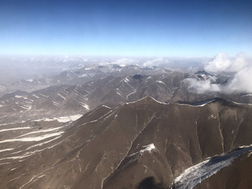 飞机拍摄青海雪山风光