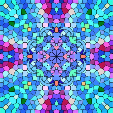 多彩染色玻璃渐变抽象几何背景