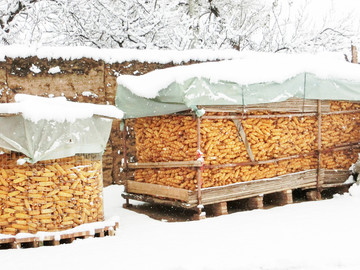 冬日玉米储存