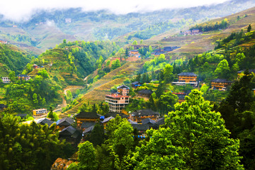 山村瑶寨梯田