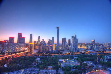 繁华的北京国贸CBD