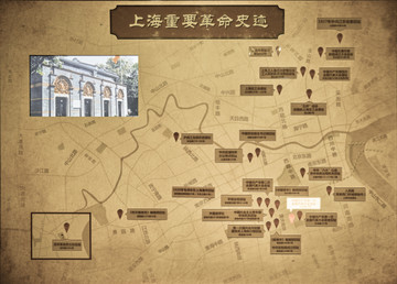 上海重要革命史迹游览图